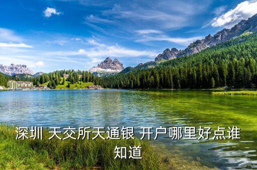 深圳 天交所天通銀 開(kāi)戶哪里好點(diǎn)誰(shuí)知道