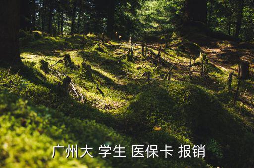  廣州大 學生 醫保卡 報銷