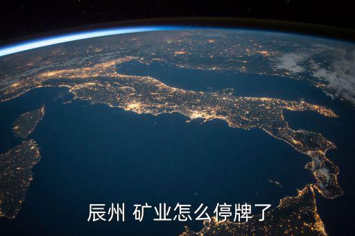  辰州 礦業怎么停牌了