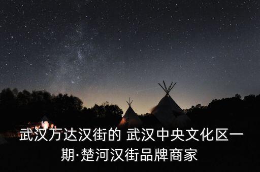  武漢萬達漢街的 武漢中央文化區一期·楚河漢街品牌商家