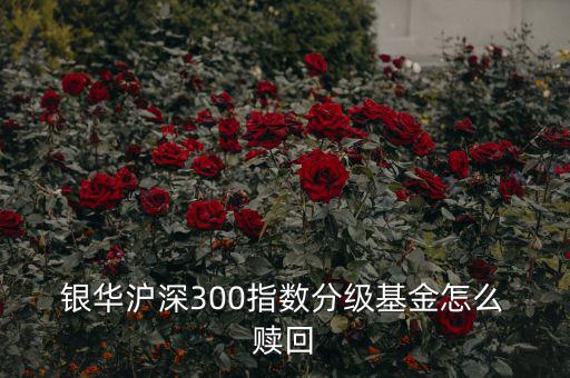  銀華滬深300指數分級基金怎么 贖回
