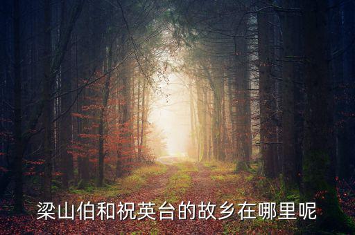 梁山伯和祝英臺的故鄉在哪里呢