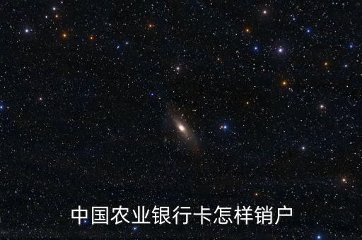 中國農業銀行卡怎樣銷戶