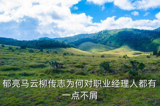 郁亮馬云柳傳志為何對職業經理人都有一點不屑