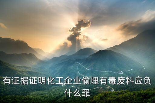 有證據證明化工企業偷埋有毒廢料應負什么罪