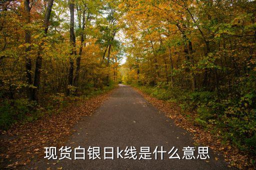 現貨白銀日k線是什么意思