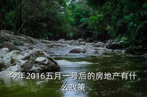 今年2016五月一號后的房地產有什么政策