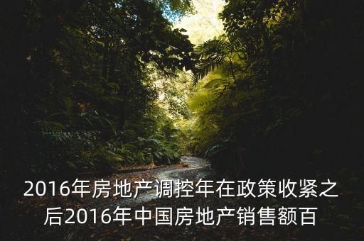 2016房市下一步還能出什么政策，2016年房地產調控年在政策收緊之后2016年中國房地產銷售額百