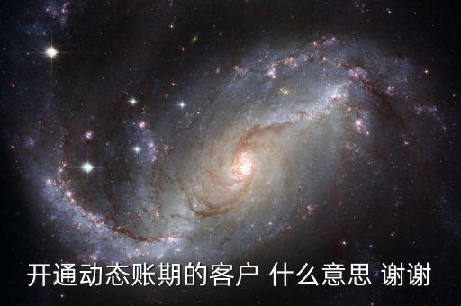 動態賬期是什么意思，什么叫動態賬期啊我要對換移動積分開通動態賬期與否決定生效