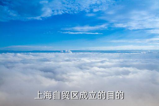 上海自貿區成立的目的
