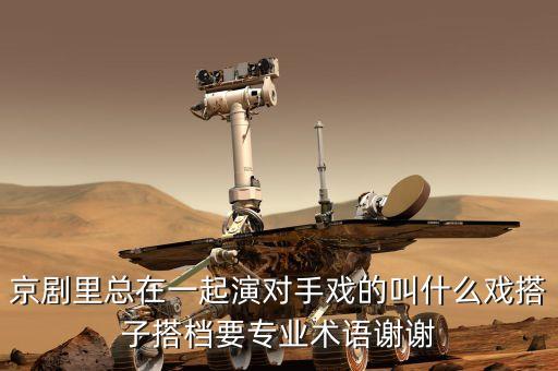 京劇里總在一起演對手戲的叫什么戲搭子搭檔要專業術語謝謝