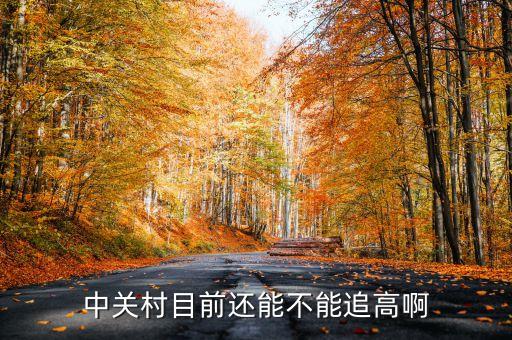 中關村目前還能不能追高啊