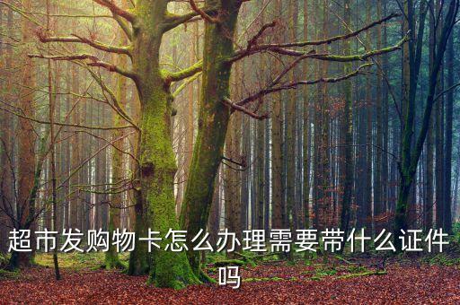 超市發購物卡怎么辦理需要帶什么證件嗎