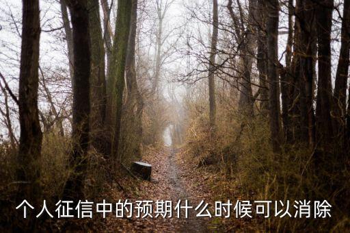中國(guó)正信什么時(shí)候分紅，個(gè)人征信中的預(yù)期什么時(shí)候可以消除