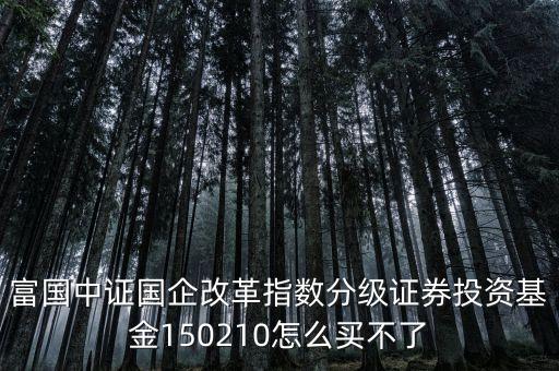 150210買的什么股票，富國中證國企改革指數分級證券投資基金150210怎么買不了