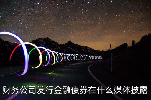 財務公司發行金融債券在什么媒體披露