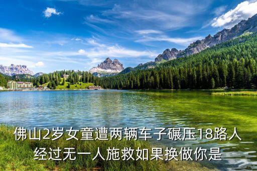 佛山2歲女童遭兩輛車子碾壓18路人經過無一人施救如果換做你是