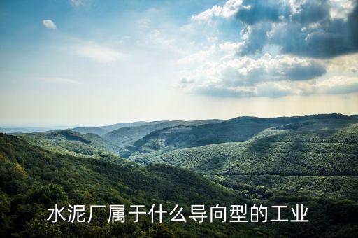 水泥廠屬于什么導向型的工業