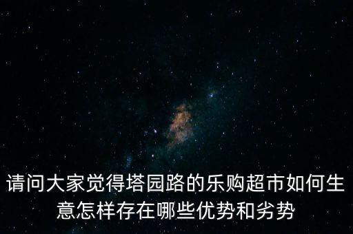 請問大家覺得塔園路的樂購超市如何生意怎樣存在哪些優勢和劣勢