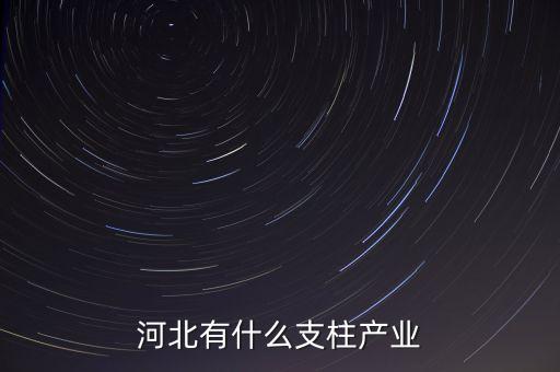 河北有什么支柱產業