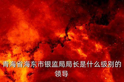 保監會主席什么級別，青海省海東市銀監局局長是什么級別的領導