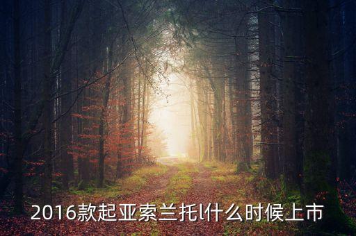 2016款起亞索蘭托l什么時候上市