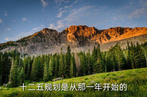 十二五規劃是從那一年開始的