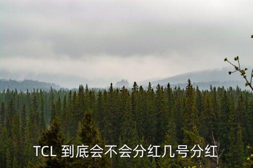 tcl什么時候分紅，TCL 到底會不會分紅幾號分紅