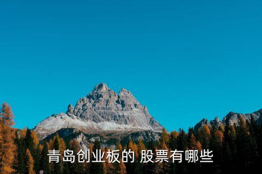 青島創業板的 股票有哪些