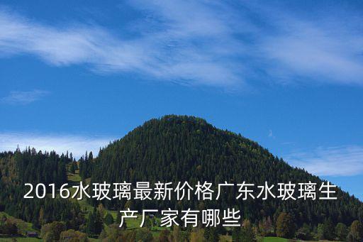 2016水玻璃最新價格廣東水玻璃生產廠家有哪些