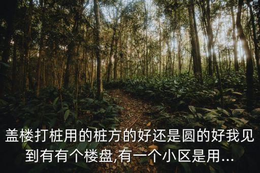 蓋樓打樁用的樁方的好還是圓的好我見到有有個樓盤,有一個小區是用...