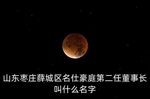 山東棗莊薛城區名仕豪庭第二任董事長叫什么名字