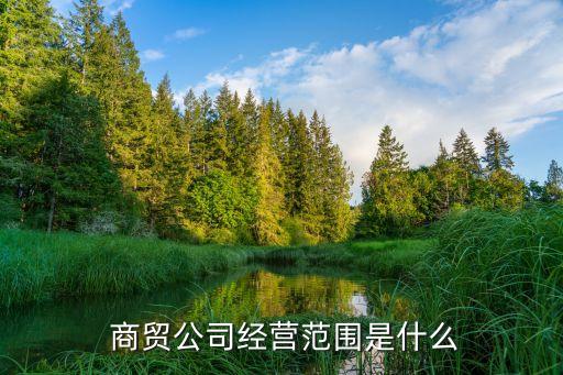  商貿公司經營范圍是什么