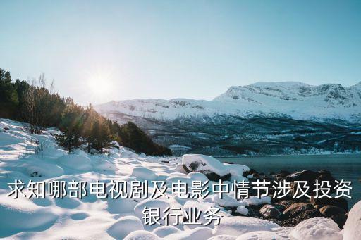 求知哪部電視劇及電影中情節涉及投資 銀行業務