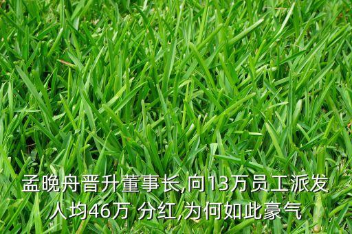 孟晚舟晉升董事長,向13萬員工派發人均46萬 分紅,為何如此豪氣