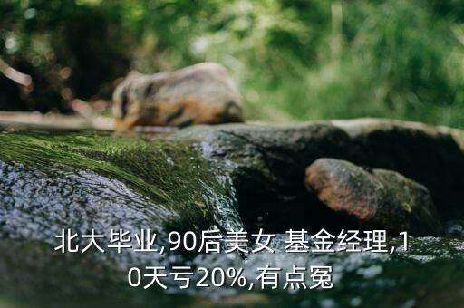 北大畢業,90后美女 基金經理,10天虧20%,有點冤