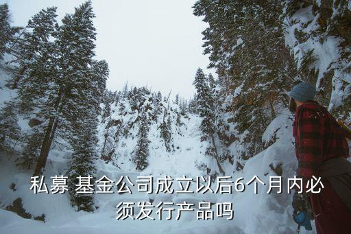 私募 基金公司成立以后6個月內必須發行產品嗎