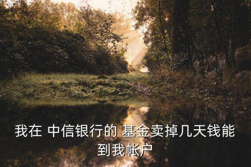 我在 中信銀行的 基金賣掉幾天錢能到我帳戶