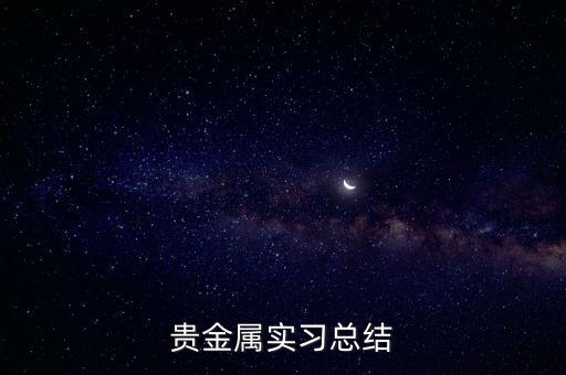 貴金屬實習總結