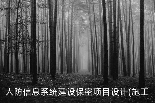 人防信息系統建設保密項目設計(施工