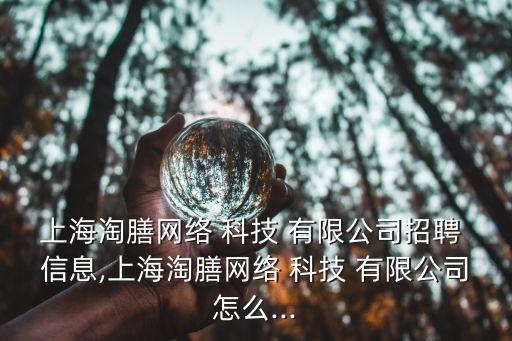 上海淘膳網絡 科技 有限公司招聘 信息,上海淘膳網絡 科技 有限公司怎么...