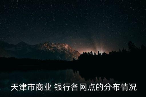  天津市商業 銀行各網點的分布情況