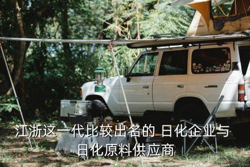 江浙這一代比較出名的 日化企業與 日化原料供應商