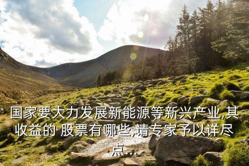 國家要大力發展新能源等新興產業,其收益的 股票有哪些,請專家予以詳盡點...