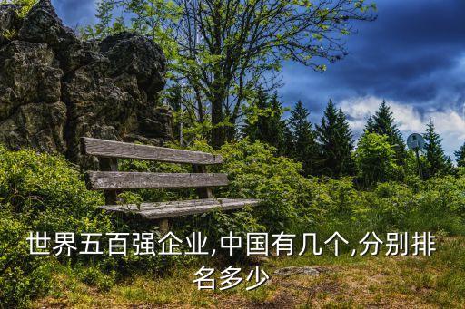 世界五百強(qiáng)企業(yè),中國有幾個,分別排名多少