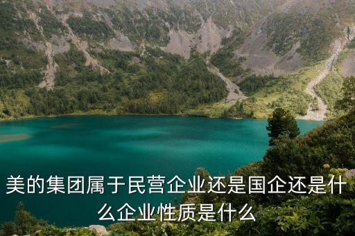 美的集團屬于民營企業還是國企還是什么企業性質是什么