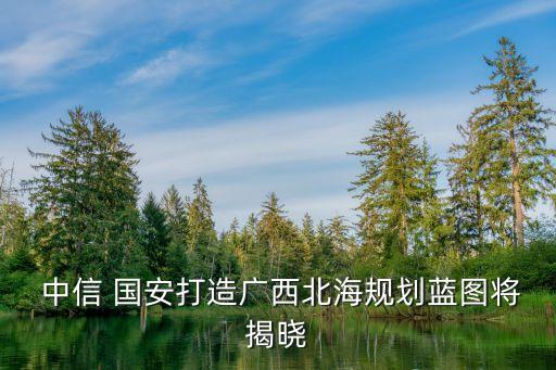 中信 國安打造廣西北海規劃藍圖將揭曉