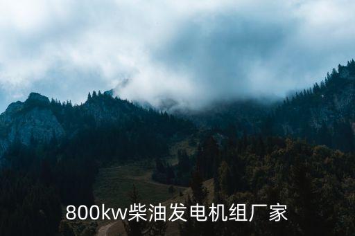 800kw柴油發電機組廠家