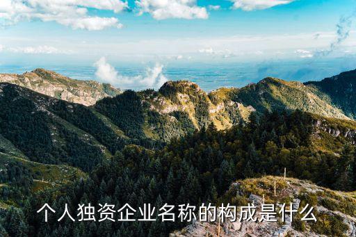 個人獨資企業名稱的構成是什么