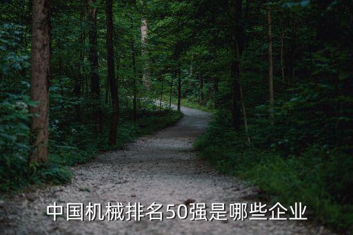 中國機械排名50強是哪些企業